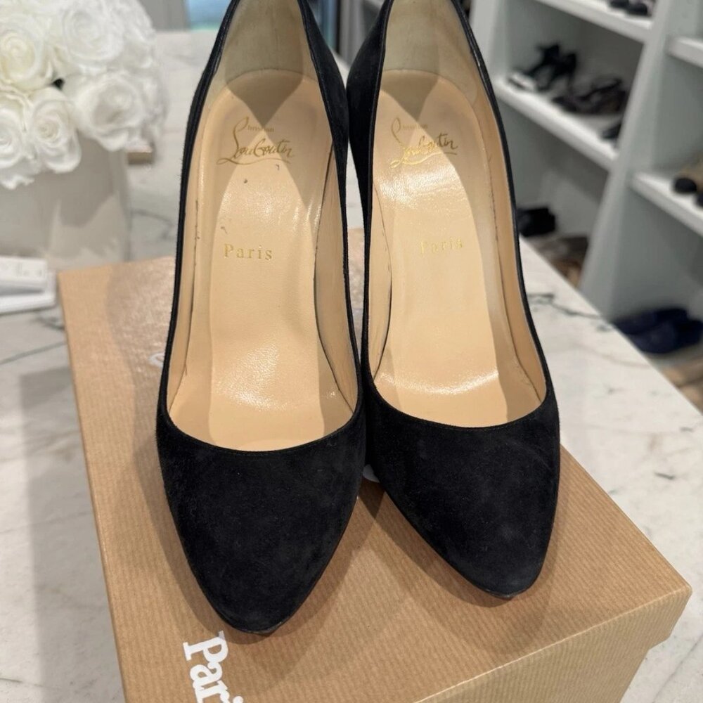 Christian Louboutin Black Eloise 100 Pump - Picture 3 of 7